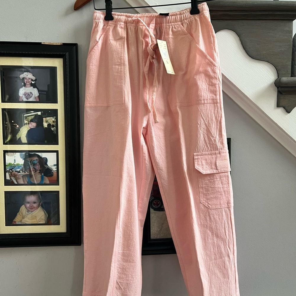 Vintage Stephanie Rogers Pink Cotton Pull N Pants sz SP NWT